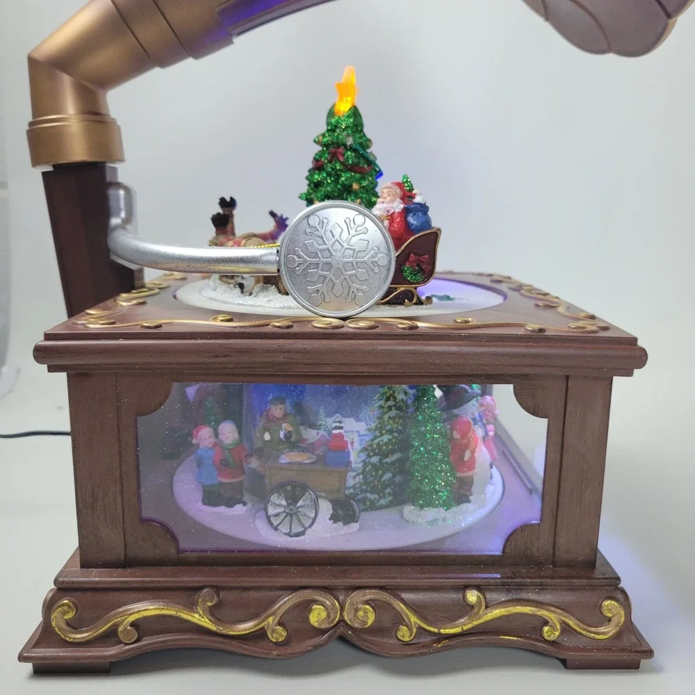 Holiday Living Sierra's Gramophone Musical Animated Christmas Decor 1034111 LED